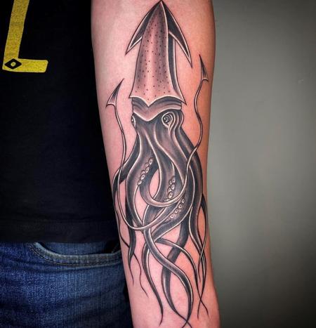 Tattoos - Dayton Smith  Squid Portrait - 144473
